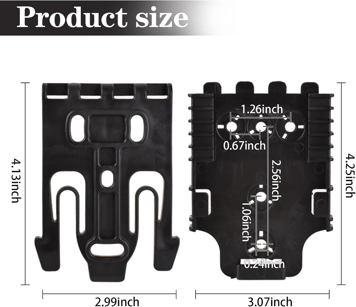QLS Kit Quick Locking Belt Accessories Holsters Locking System Accessories Quick Connect Drop Leg Holster and Belt Accessories Platform Attachment Mid-Ride Universal Belt Loop