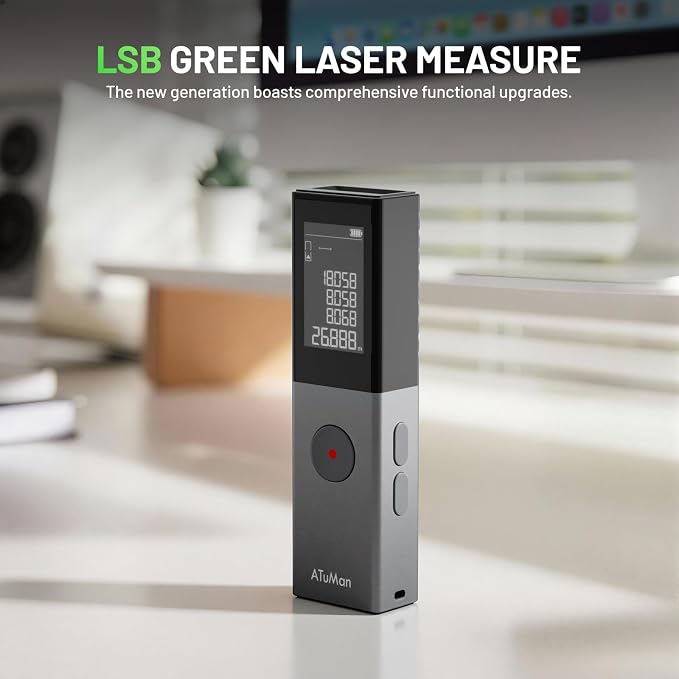 ATuMan Green Laser Distance Meter, 164Ft Laser Measure
