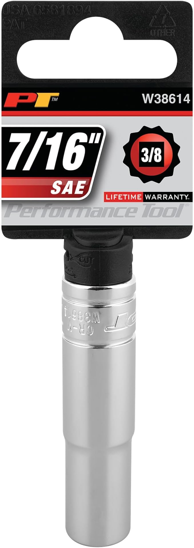 Performance Tool W38614 12-Point Socket, 3/8-Inch Drive, 7/16