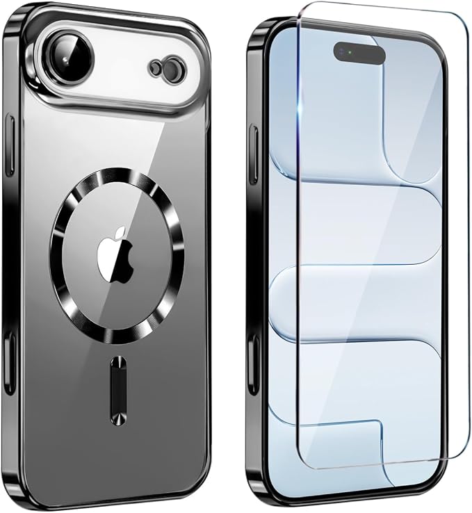 Magnetic Glossy Case for iPhone 17 Air, iPhone 17Air Phone Case Slim Clear