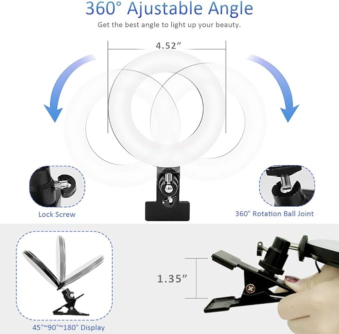 Cyezcor Video Conference Lighting Kit, Ring Light