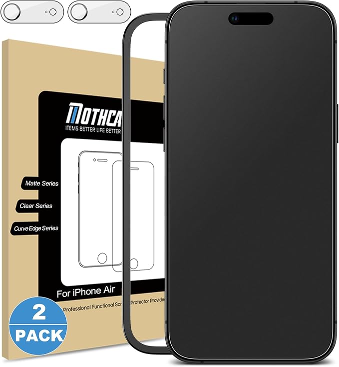 Mothca 2 Pack Matte Glass Screen Protector