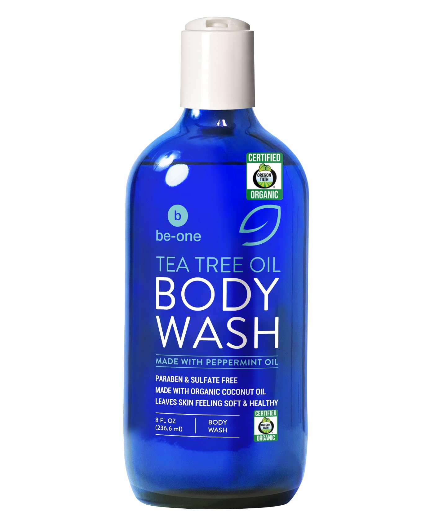 Certified Organic Tea Tree Body Wash By Be-One - Jock Itch - Athletes Foot - Ringworm - Acne - Eczema - Vegan - For Men & Women