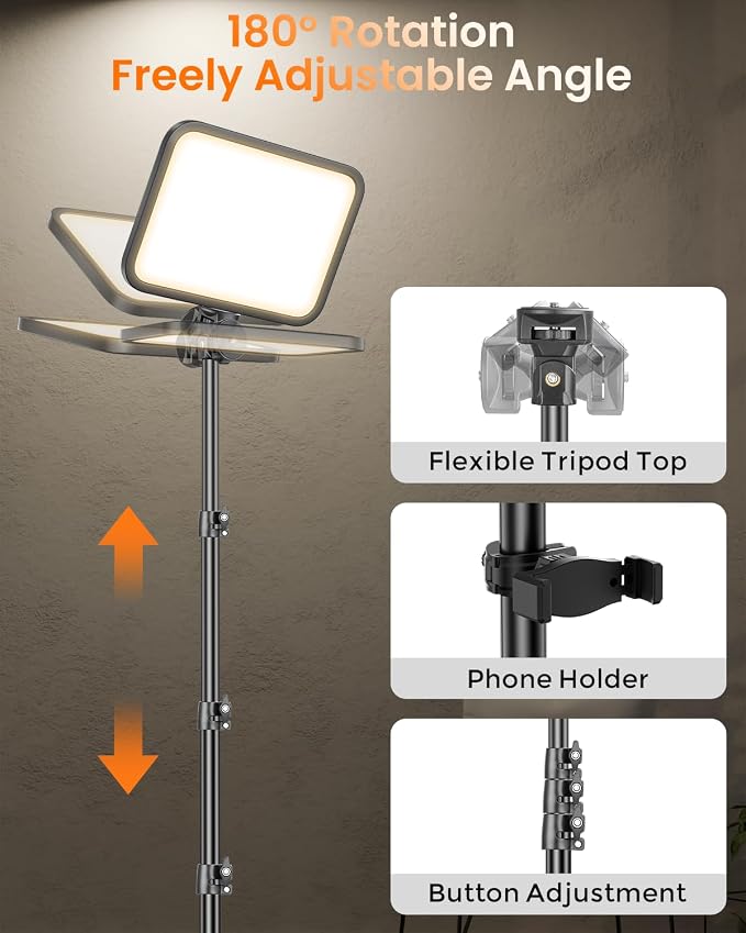 Torjim 11 Inch Video Light Kit for Creators-24W High Brightness Studio Lights