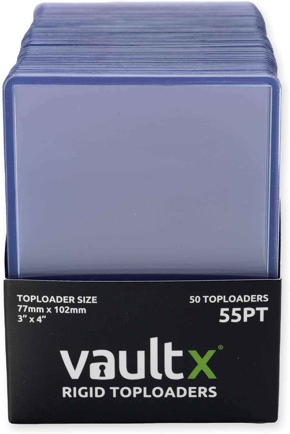 Vault X Toploaders - Premium 55pt Trading Card Holders | Extra Thick, Clear Protection, 3" x 4" (50 Pack)