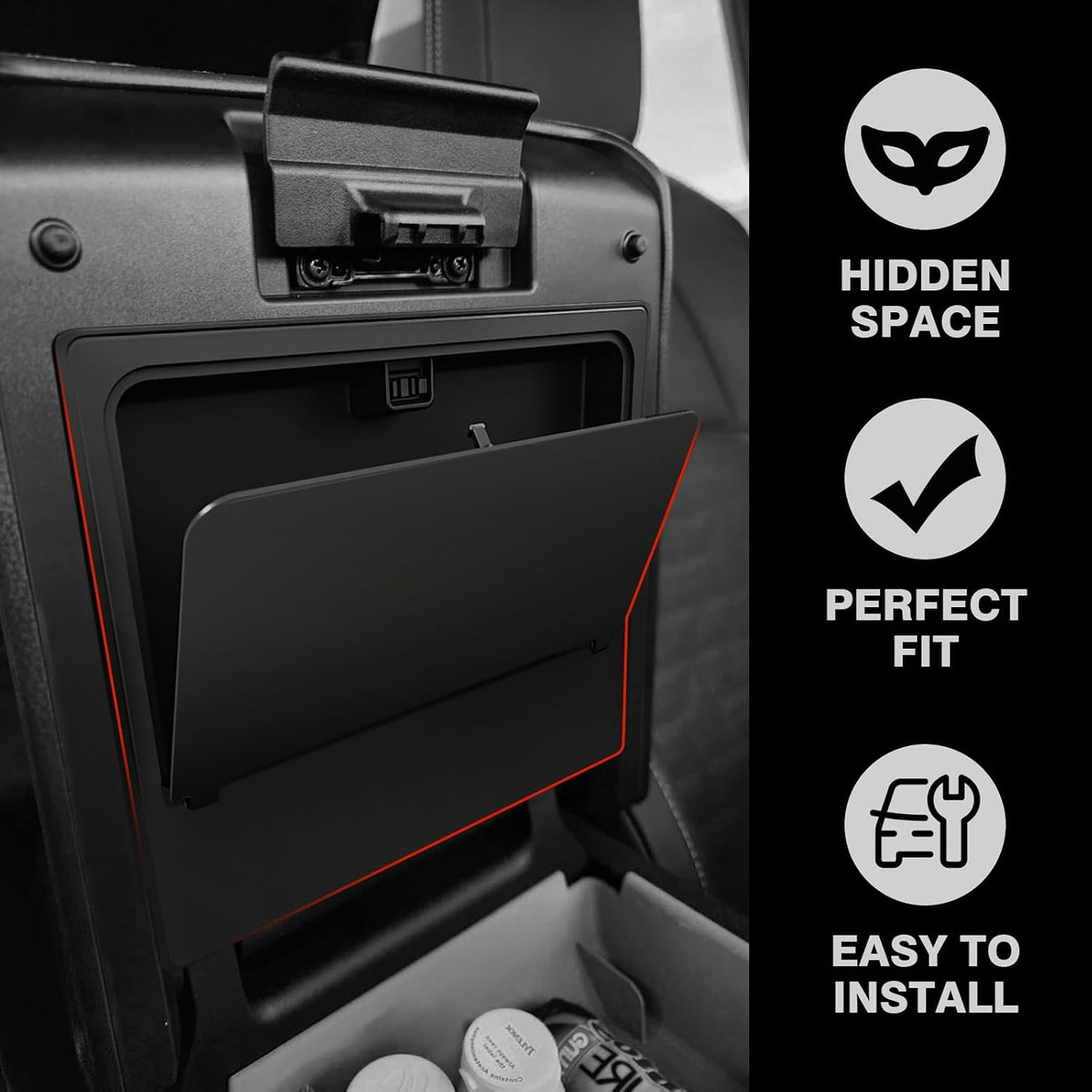 Muslogy Center Console Hidden Storage Box for 2025 2026 Toyota 4Runner