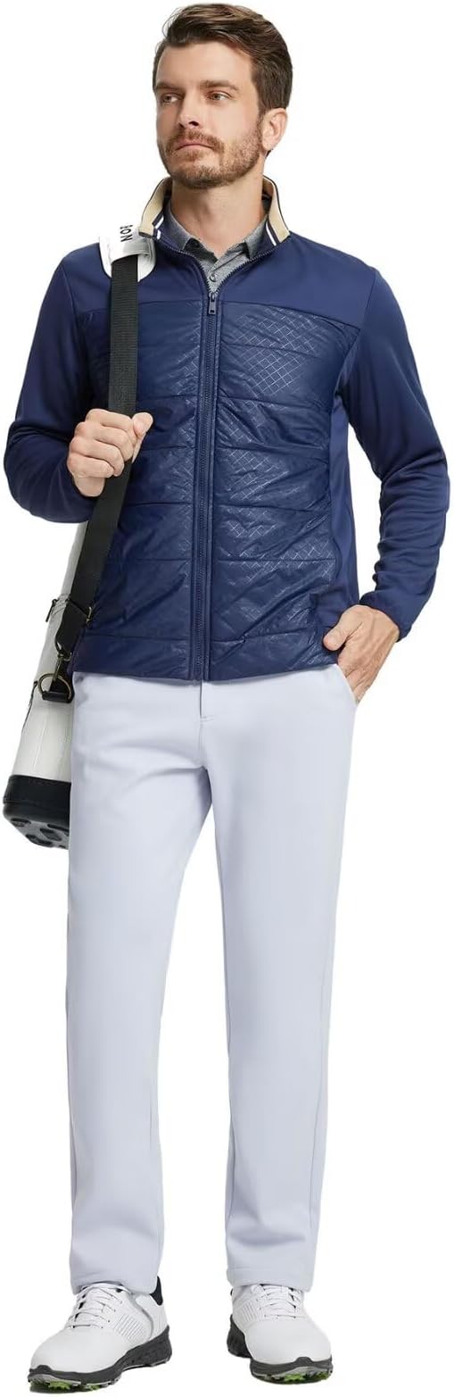 M MAELREG Golf Fleece Lined Pants Men Softshell Water-Resistant Workout Casual Outdoor Hiking Insulated Winter Pants for Men