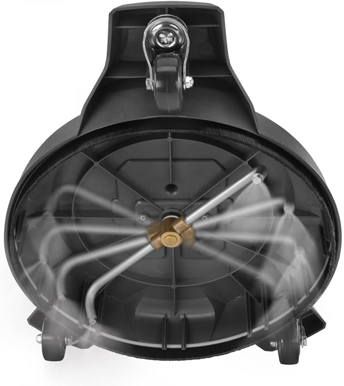 12 in. 3100 PSI Electric Pressure Washer Surface Cleaner with Caster Wheels