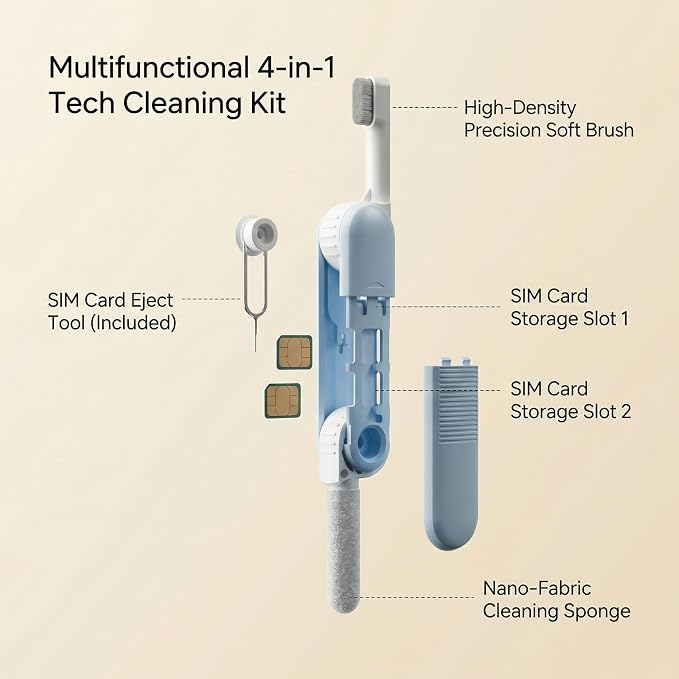 Electronic Cleaning Kit for Earbuds Phone, 3-in-1 Cleaner Tool