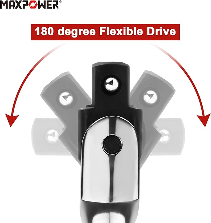 MAXPOWER Heavy Duty 3/4 Drive Breaker Bar 24-inch with Flex Handle