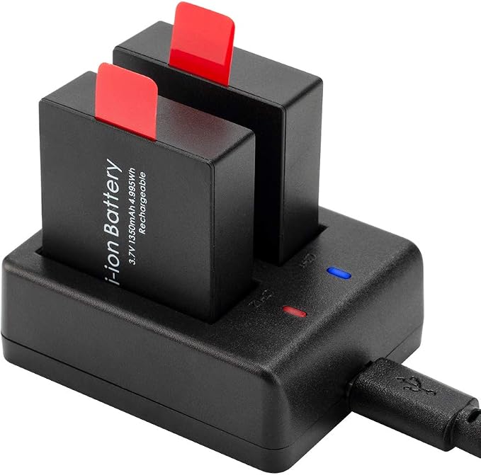 Action Camera Battery Pack, 1350mAh Rechargeable Battery
