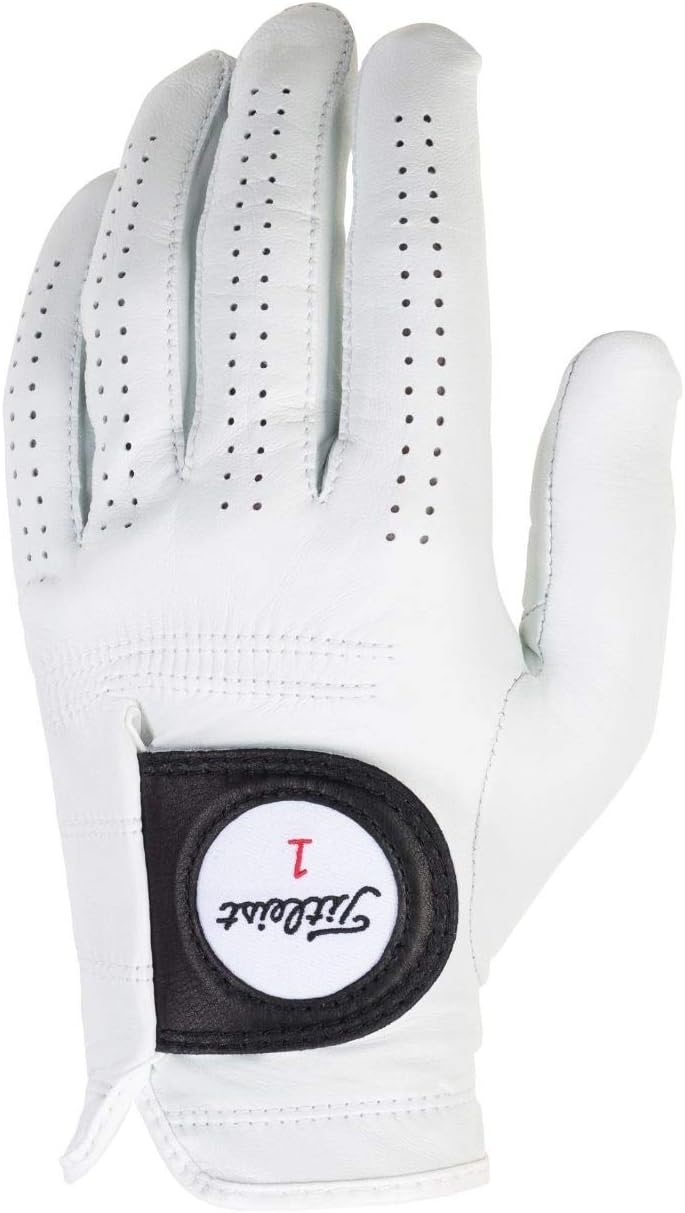 Titleist Players Men's Regular Left-Handed Golf Glove - Premium Comfort & Grip | White