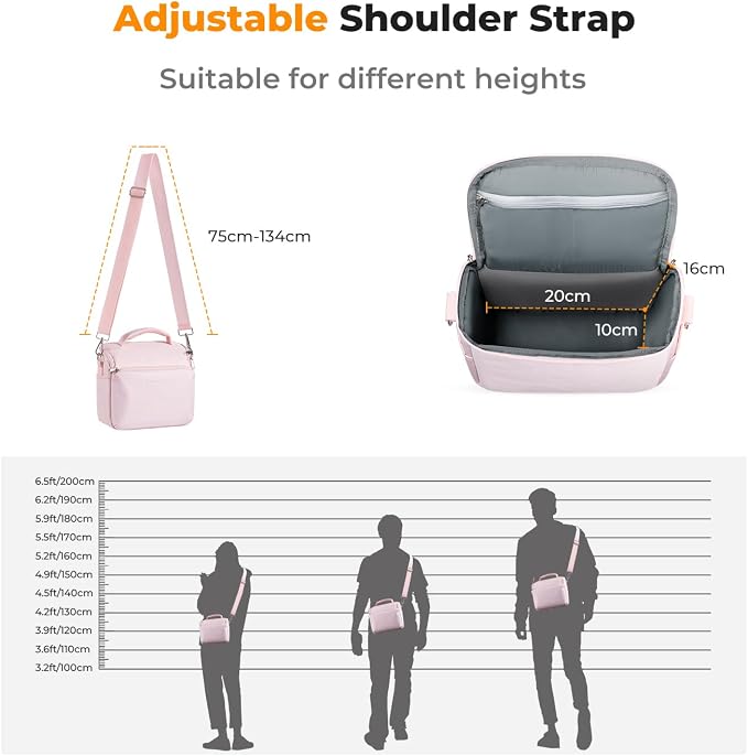 K&F CONCEPT Camera Sling Bag Small Crossbody Camera Case DSLR/SLR/Cute Compact