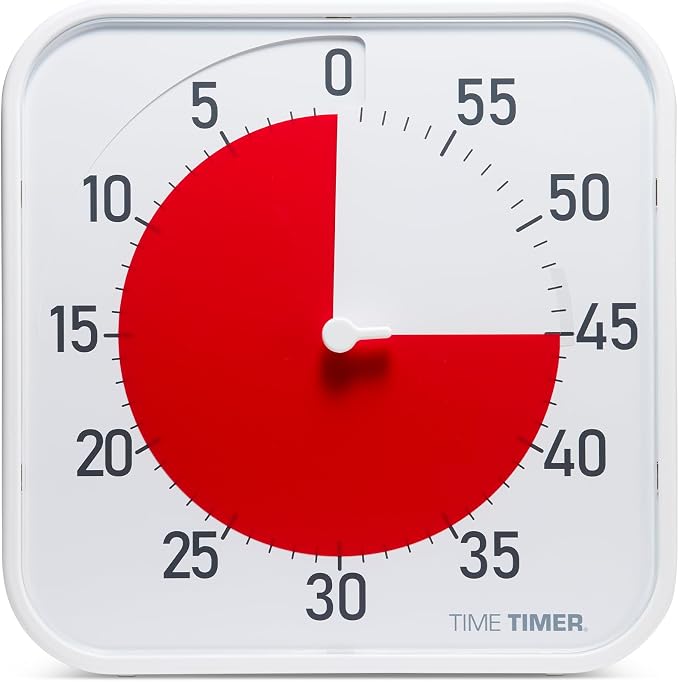 Time Timer Original 12" Visual Countdown Timer – Large 60-Minute Classroom