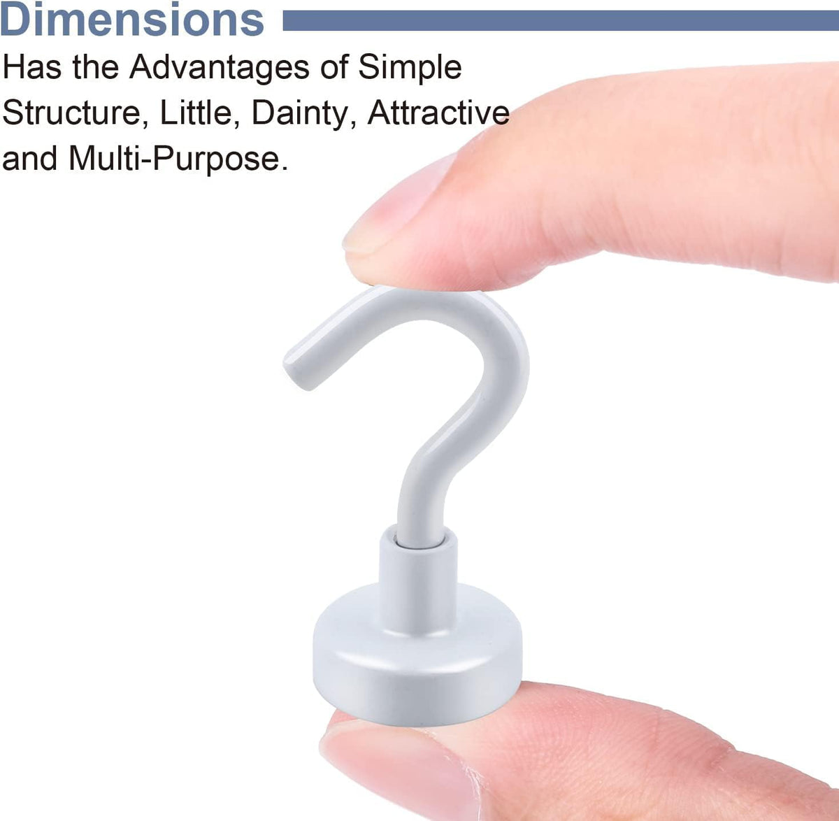 DIYMAG Magnetic Hooks 75pcs 30lbs Cruise Essentials 2026 Magnet Hook White