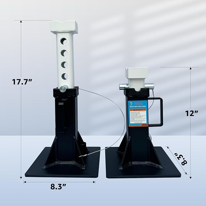 HKTE 14 Ton Heavy Duty Jack Stands with Locking Pins,28000lbs Capacity, 2 Pack