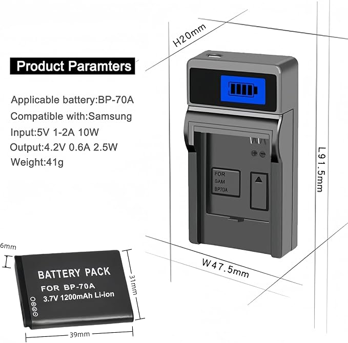 CITYORK 2 Pack BP 70A Replacent Battery
