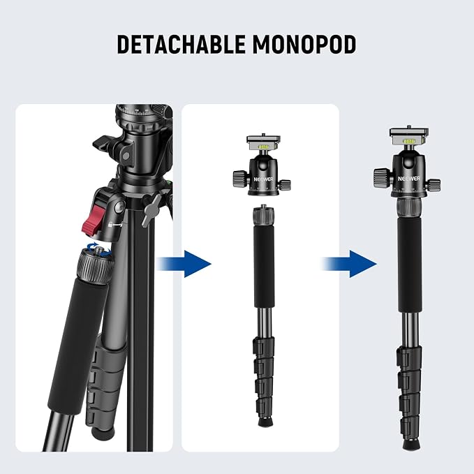 NEEWER Basics 64.5" Horizontal Overhead Tripod Monopod
