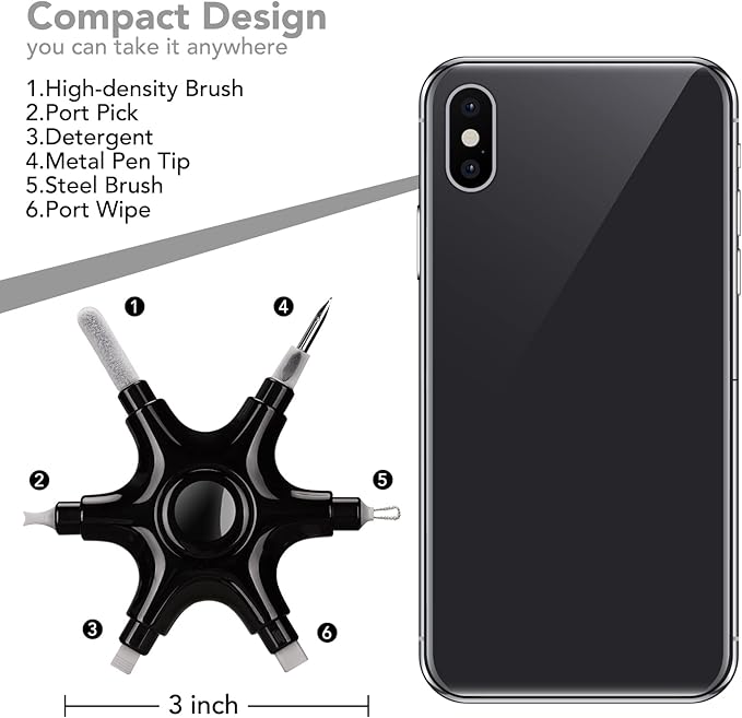 Tassmpitor for iPhone Cleaning Kit Port Cleaner, Repair and Restore Tool for