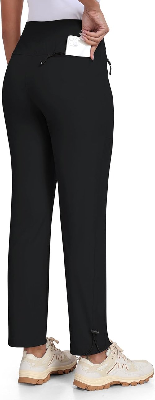 MoFiz Women's Hiking Pants - Lightweight Quick-Dry Travel Joggers with Water-Resistant Fabric & Zipper Pockets