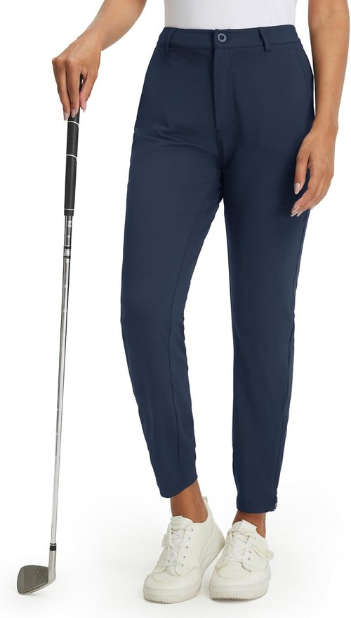 M MAELREG Women's Golf Pants - Lightweight Quick-Dry Joggers with 4 Pockets | Ankle Zip Design