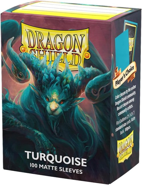 Dragon Shield | Matte Card Sleeves - 100 CT Standard Size | Smooth & Durable TCG Protection | Turquoise