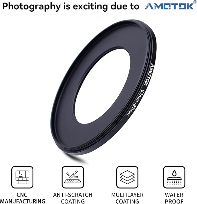 67mm Lens to 37mm Camera Lens Adapter, 67mm to 37mm Filter Step-Down Ring