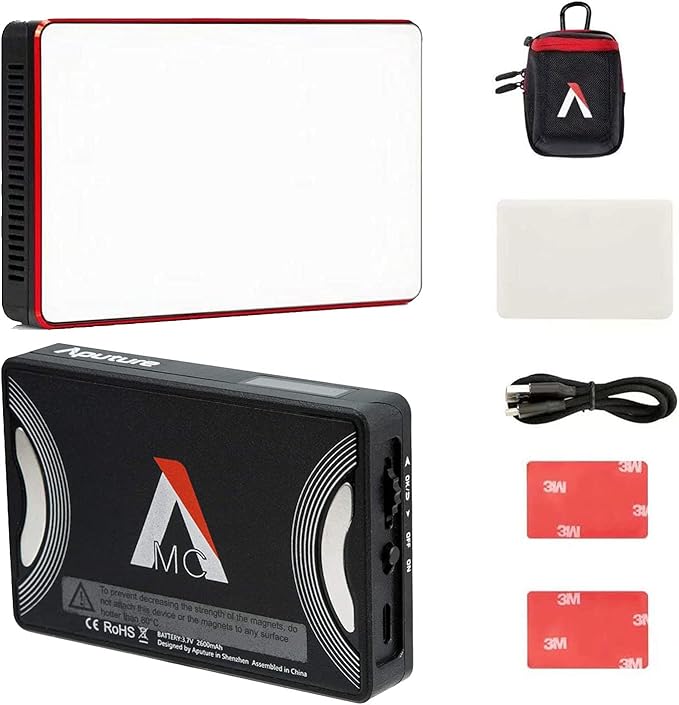 Aputure Amaran MC RGBWW Mini On Camera Video Light, 3200K-6500K, CRI/TLCI 96+