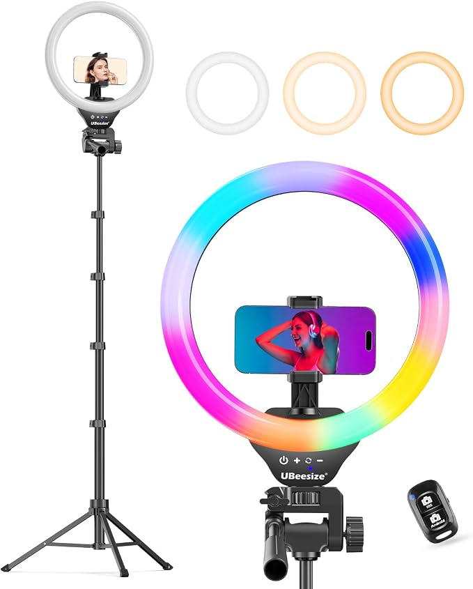 UBeesize 12'' LED RGB Ring Light