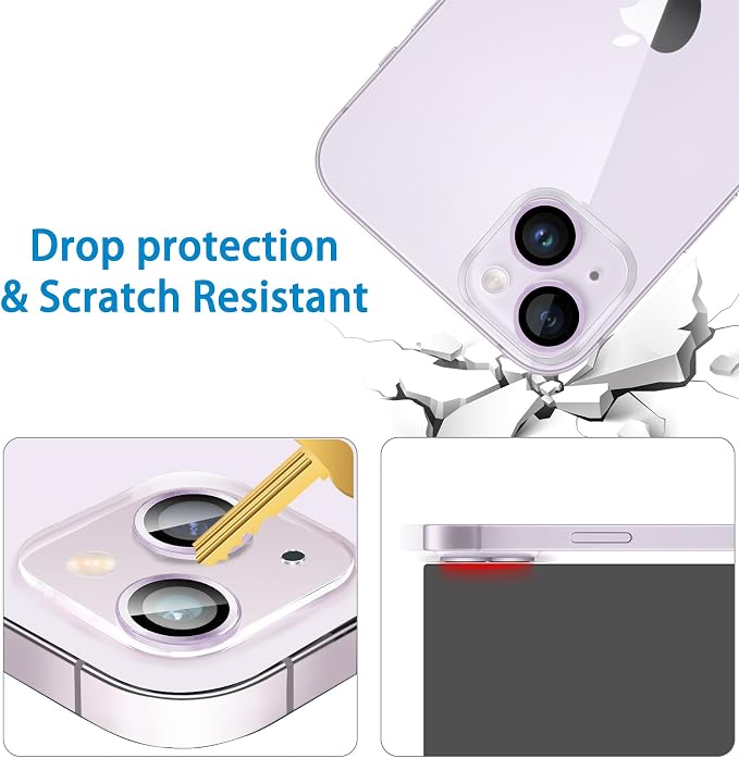 Dengduoduo 3 Pack Tempered Glass Camera Lens Protector
