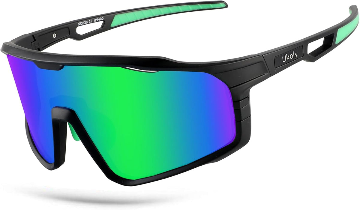 Ukoly Cycling Glasses - HD UV400 Sports Sunglasses for Men & Women | Ideal for Running, Baseball, Fishing & Golf
