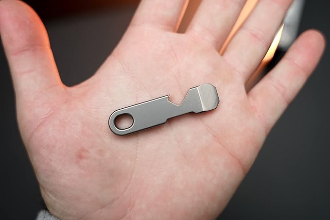QuickPry Mini Pry Bar Everyday Carry Pry Bar Tool, For Camping, Cleaning, And Simple Everyday Tasks, Keychain Carry Tool Black