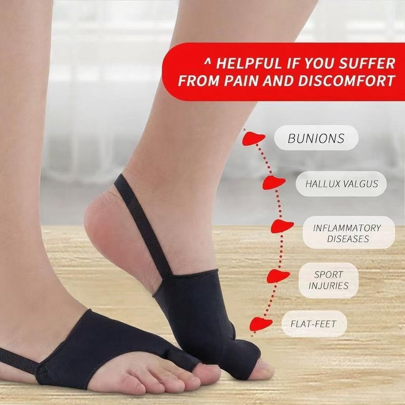 ZXCFBEA 2PCS Bunion Corrector for Women & Men,Big Toe Separators-Bunion Splint-Bunion Pads-Hammer Toes Straightener-Toes Spacers Pain Relief, Comfortable & Breathable for Day/Night (Black)