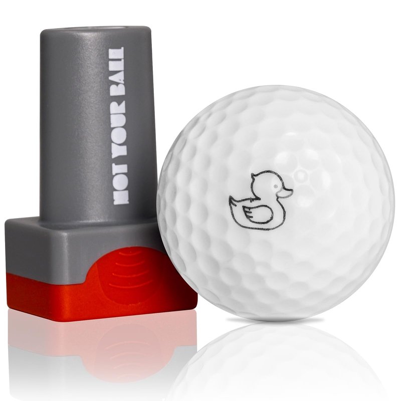QUBI Golf Ball Stamp, Golf Ball Stamper, Self-Inking Golf Ball Stamp Marker to Identify Golf Balls, Golf Gift Golf Accessories for Men and Women Golfers (Rubber Duck)