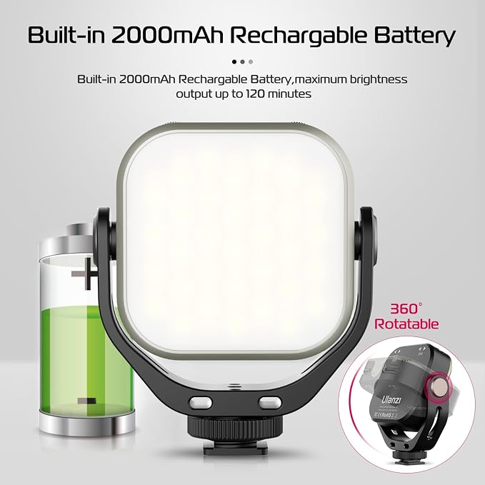 ULANZI VL66 RGB Adjustable Rechargeable 2500-6500K