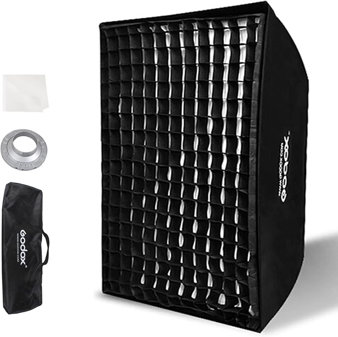 Godox FW60x90CM / 24"x36" Bowens Mount Strip Honeycomb Grid Softbox, Portable