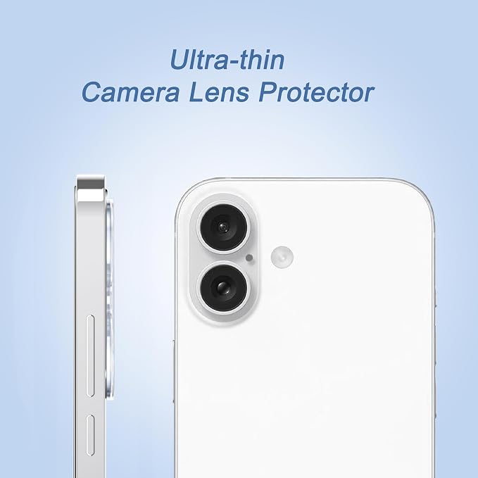 Ailun 3 Pack Screen Protector for iPhone 16 + 3 Pack Camera Lens Protector
