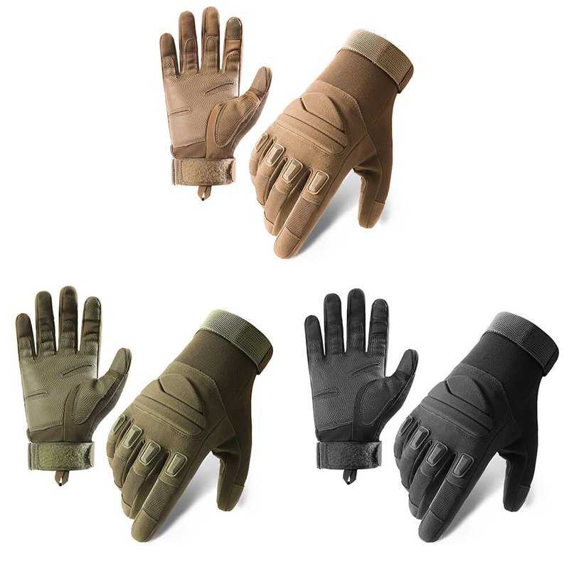 Surakey Tactical Shooting Hard Knuckle Gloves for Men Woman with Touchscreen Fingers Knuckle Protection for Outdoor Work Shooting Motorcycle Cycling Hunting (Black M)