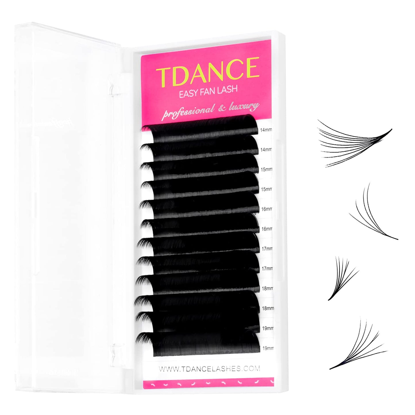 Tdance Easy Fan Lash Extension Blooming Volume Eyelash Extensions C Cc D Dd J B L Curl 0.03-0.12Mm Thickness Easy Fan Volume Las