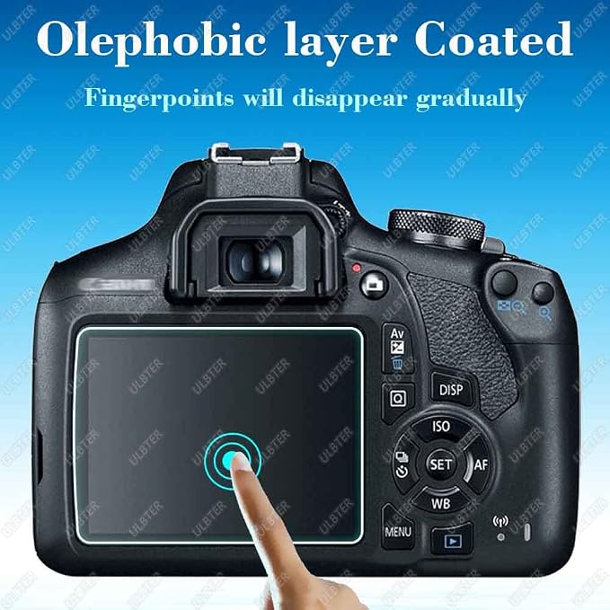 ULBTER Screen Protector for Canon EOS Rebel T7 T6 T5 2000D Camera & Hot Shoe