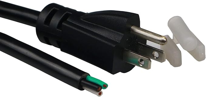 10 Feet Tool Power Cord 14AWG Heavy Duty 3 Prong 15A 125V 105℃ Temperature Resistance Waterproof Replacement Power Supply Cord (3.1 Meters,Black)