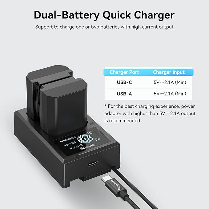 SmallRig Replacement Camera Battery Charger Set