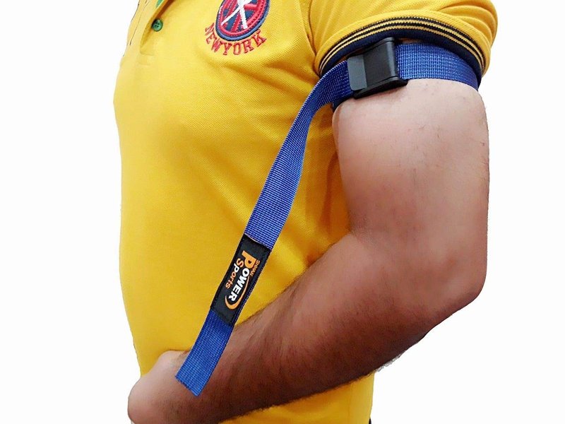 Shihan Power-Sports Blue Bicep Strap Max Bicep Training Bands Help You Gain Muscle Faster Biceps & Triceps Bands for Effective Arms