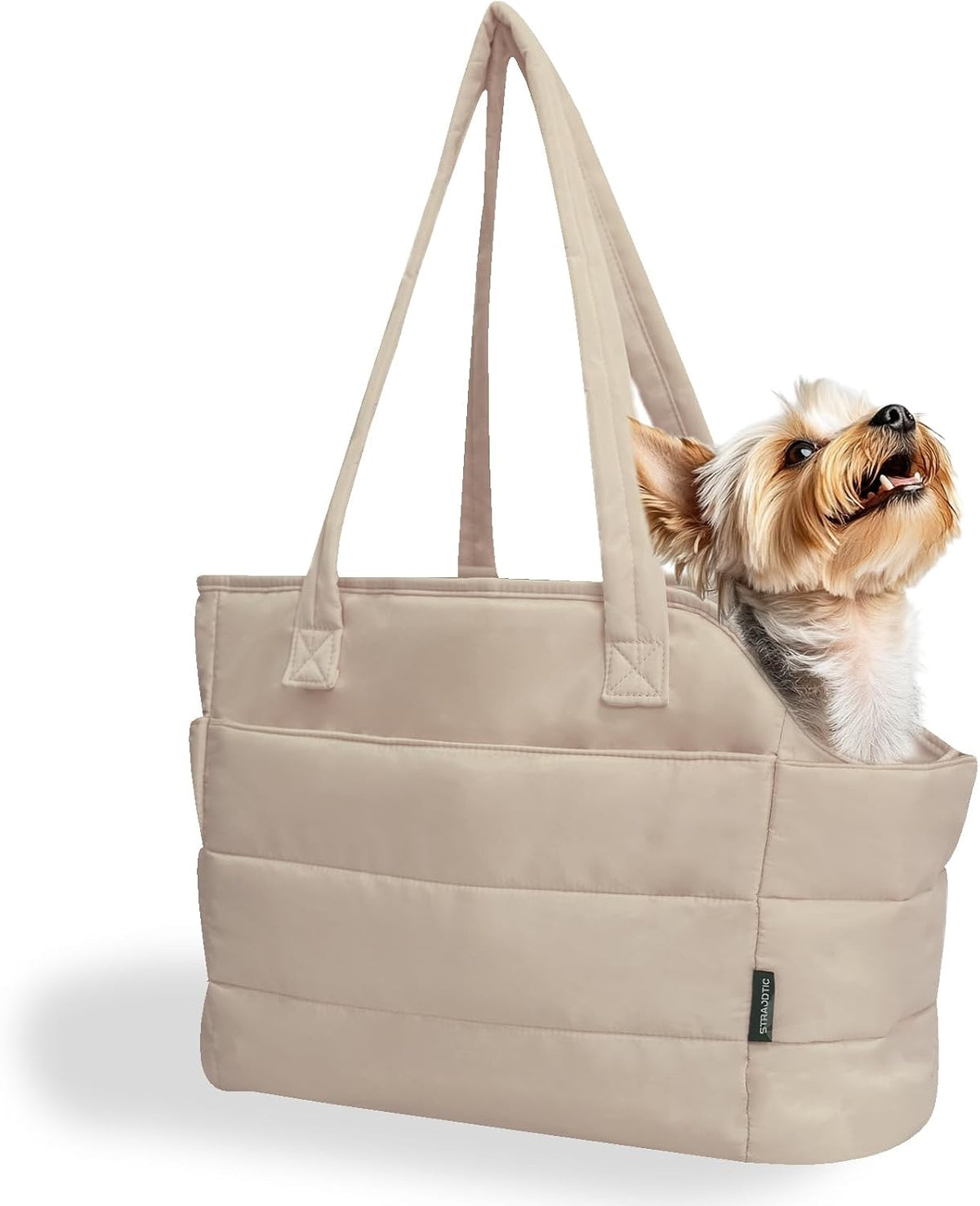 Lightweight Puffy Dog Purse Carrier for Small Dogs, Black