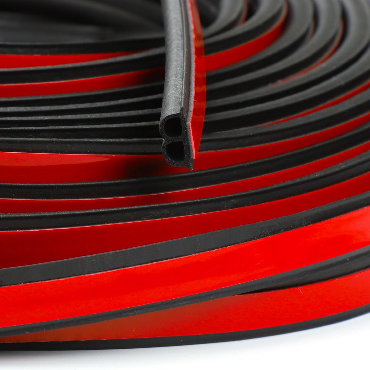 65.6Ft Universal Car Seal Strip, Universal Self Adhesive Auto Rubber Weather Draft Seal Strip,Weatherstrip for Car Window and Door,Engine Cover for Car, Truck, Pickups, Boats, and RVs (65.6Ft)