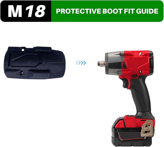 deawater 1pcs 49-16-2960 Mid-Torque Impact Rubber Protective Boot for 18v 3/8" Mid-Torque Impact Wrench 2960-20, 2962-20, 2962P-20
