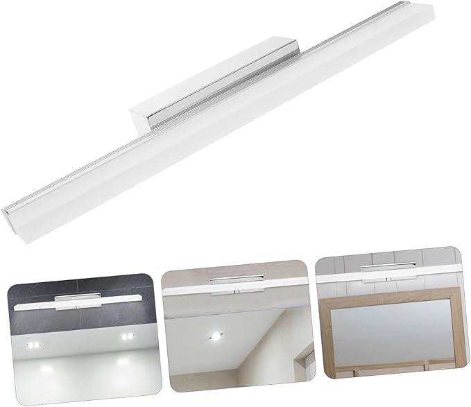 LED Bathroom Mirror Front Light with Stainless Steel Base Waterproof Anti-Fog Vanity Lamp for Wall Mount Modern Design for Makeup and Grooming