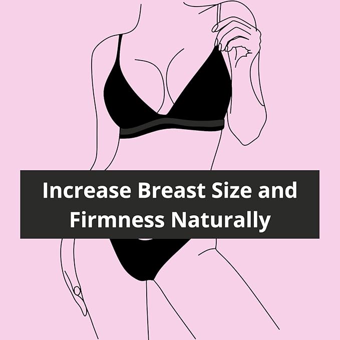 Natural Breast Enhancement Pills with Saw Palmetto Woman Support - 2 Pack
