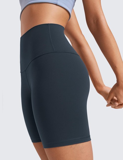CRZ YOGA Biker Shorts - ButterLuxe High Waisted Spandex for Running & Yoga | 6" Length