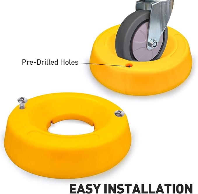 HOXWELL Durable Wheel Dock for Trailer Tongue Jack, Heavy Duty Wheel Dock for Cargo Camper RV Boat Roller Stopper, Caster Chock Easy to Store and Transport (1 Pack)